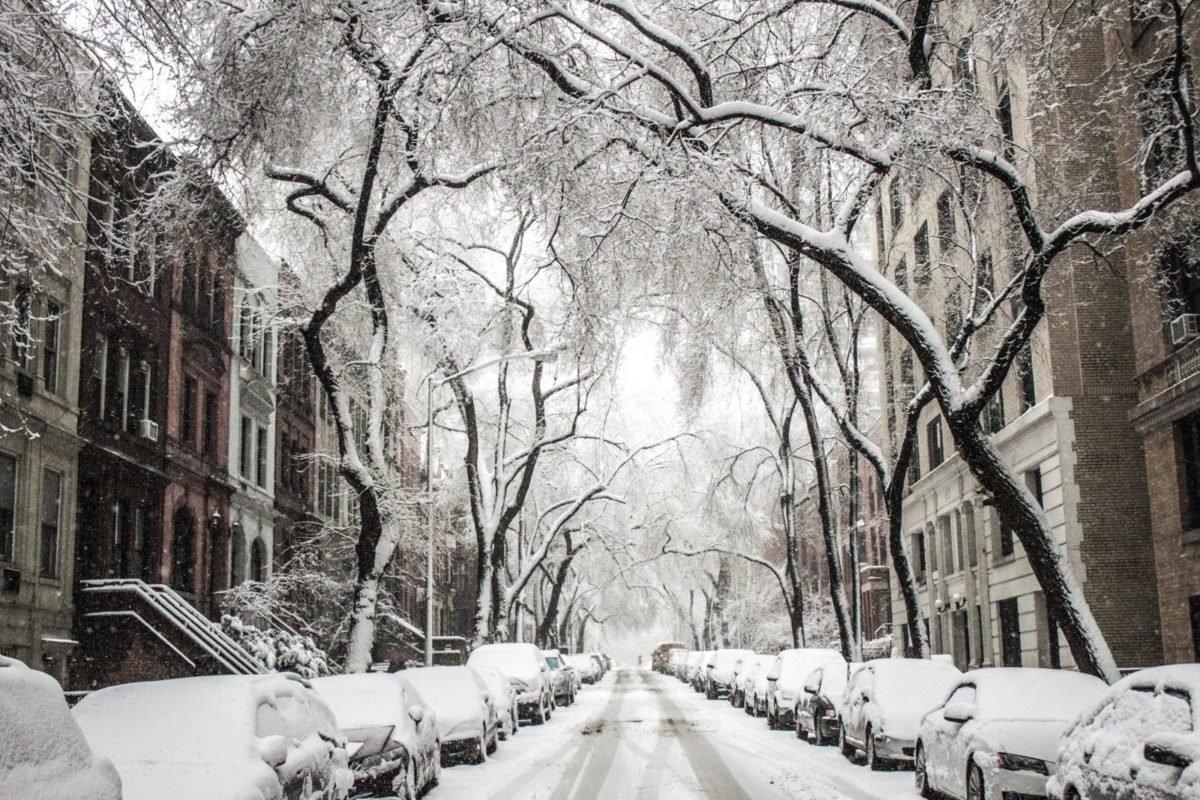 Snow covered street