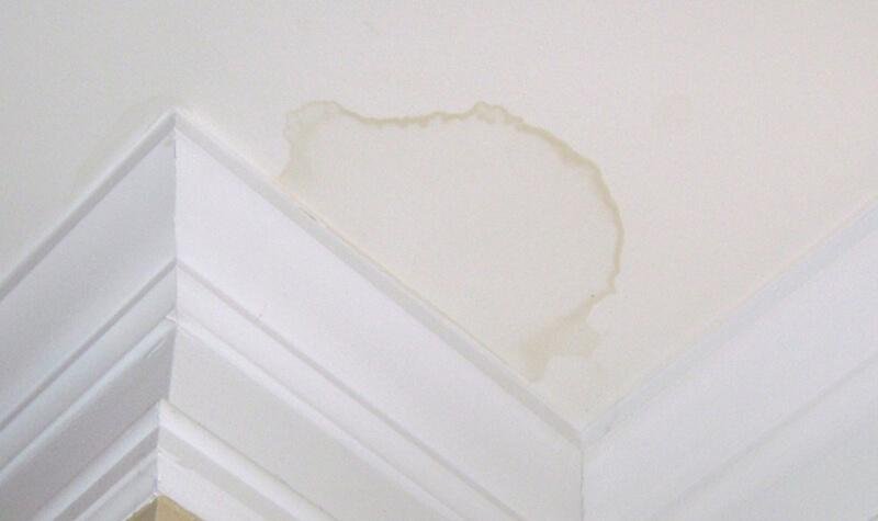 Water stains on ceiling
