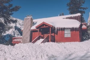 Snow covered home