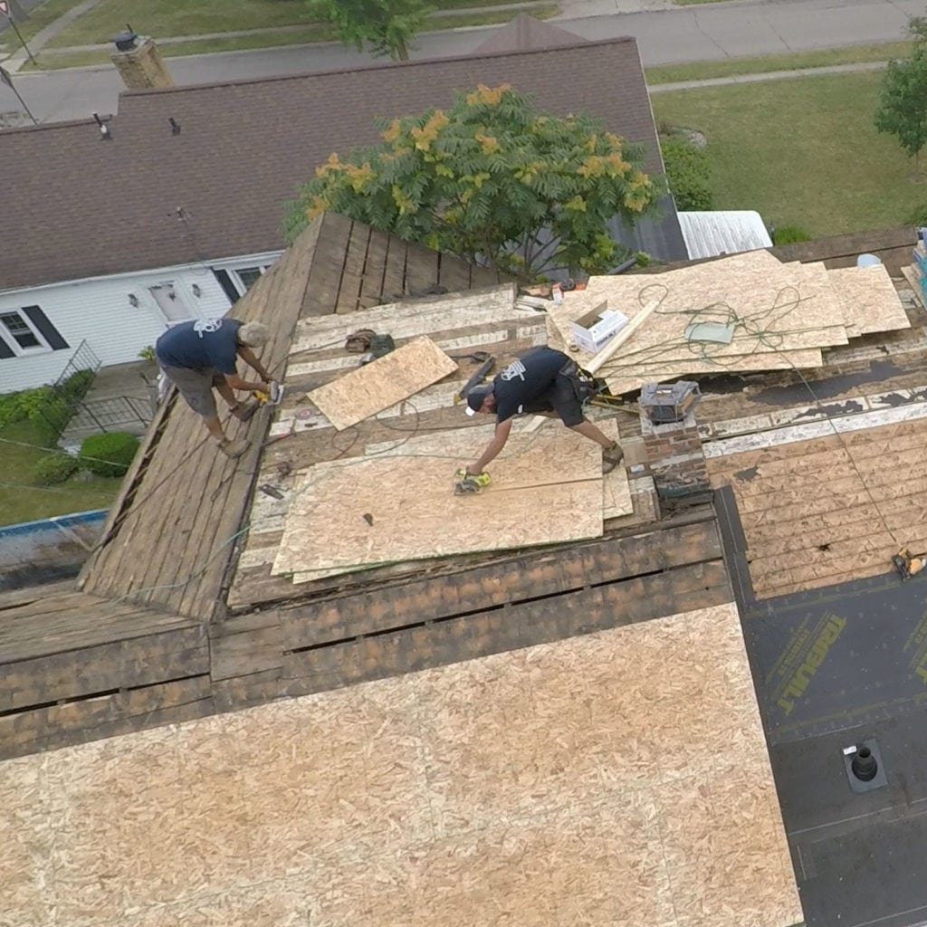 Preparing the roof deck