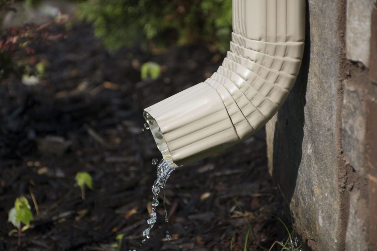 Running water through gutters
