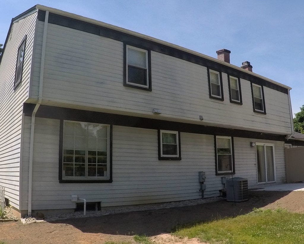 West Bloomfield Siding, Windows, and Gutters Back Left before Install