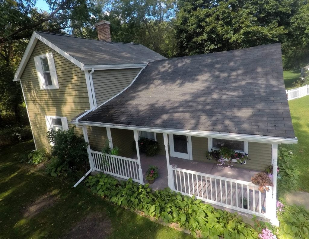 Pickney Gutters and Siding Drone Front After Install