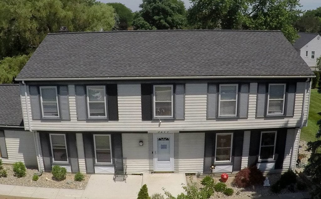 West Bloomfield Siding, Windows, and Gutters Drone Front Before Install
