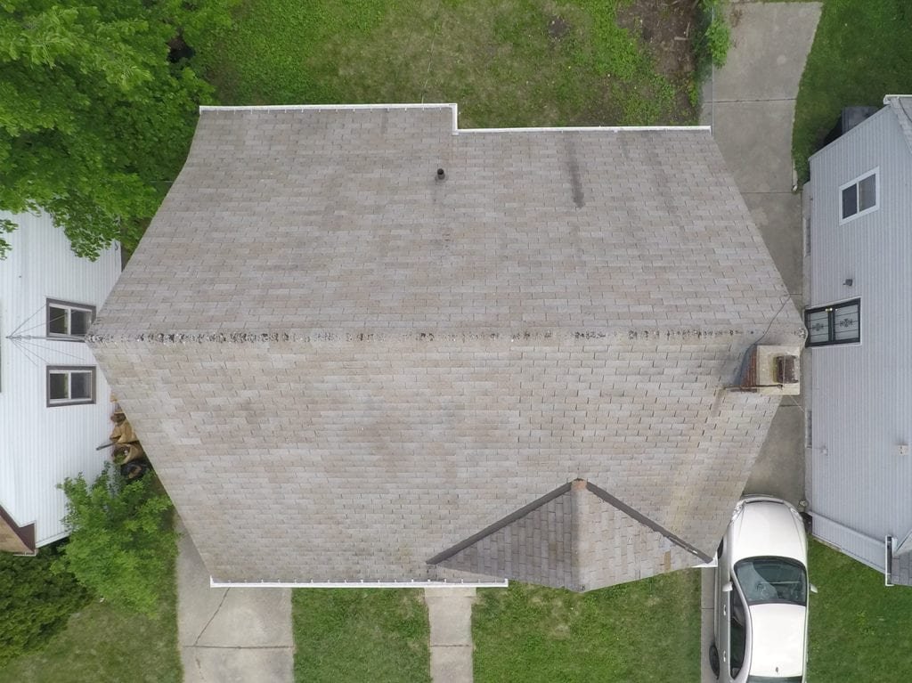 Detroit Windows, Roofing, Siding, and Gutters Drone Roof Before Install