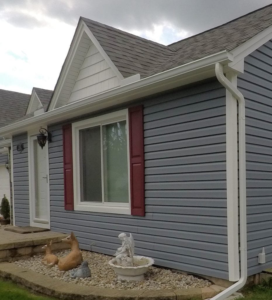 Harrison Township Windows, Siding, and Gutters Front Right After Install