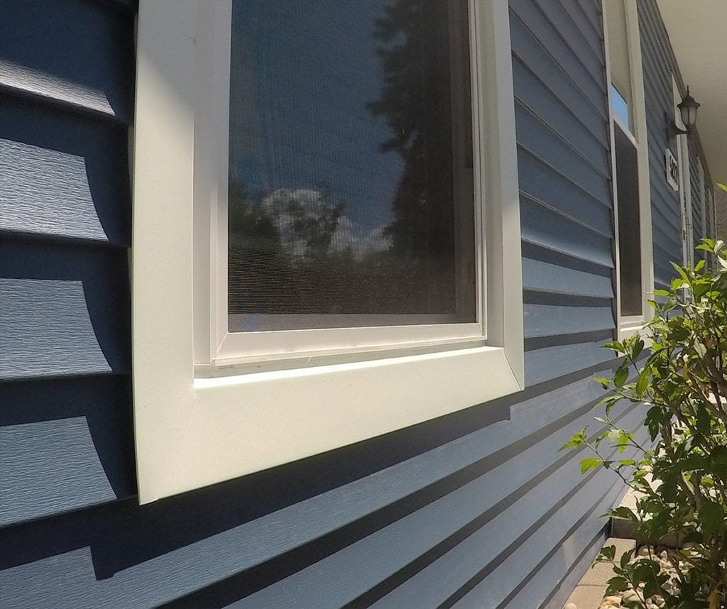 West Bloomfield Siding, Windows, and Gutters Front Window Frame After Install