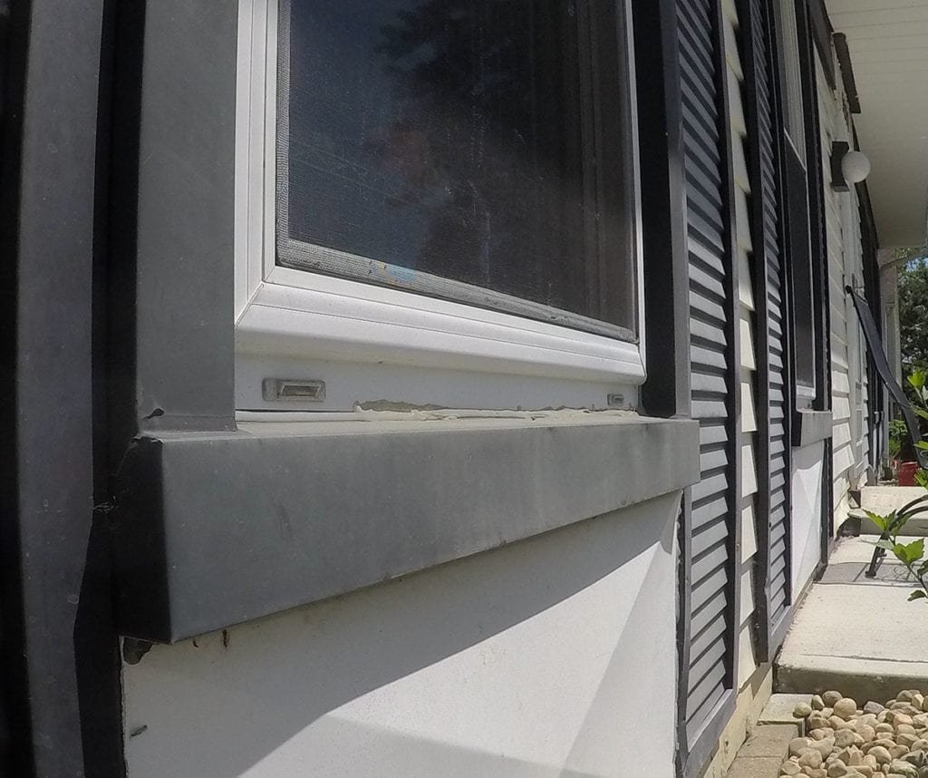 West Bloomfield Siding, Windows, and Gutters Front Window Frame After Install