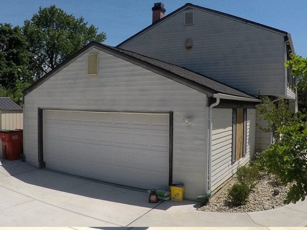 West Bloomfield Siding, Windows, and Gutters Garage Before