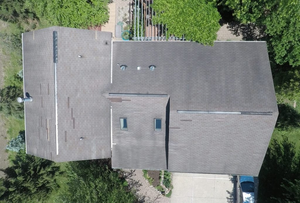 Monroe windows, siding, roofing, and gutters Roof Top Before Install