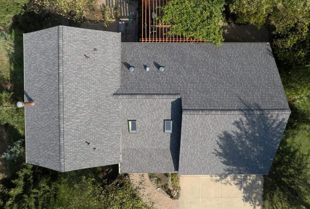 Monroe windows, siding, roofing, and gutters Roof Top After Install