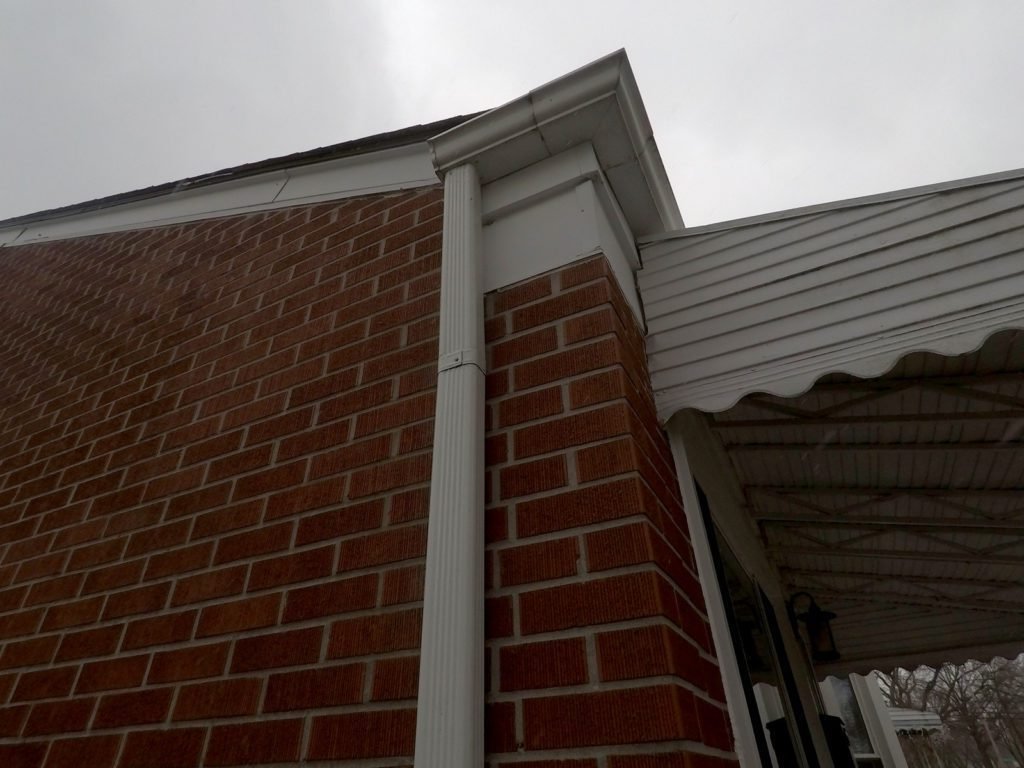 Dearborn Siding & Gutter Replacement - Awning Before