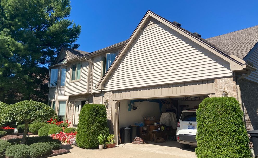 Livonia Siding & Gutters Replacement Garage After