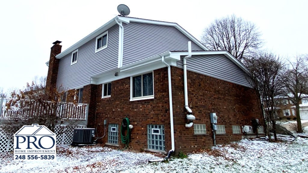 Troy Siding & Gutters Replacement Back Left After